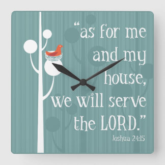 Relógio Quadrado Quanto para a mim e a minha casa