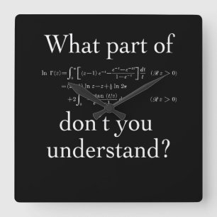 Relógio Quadrado Que parte… Branco na obscuridade