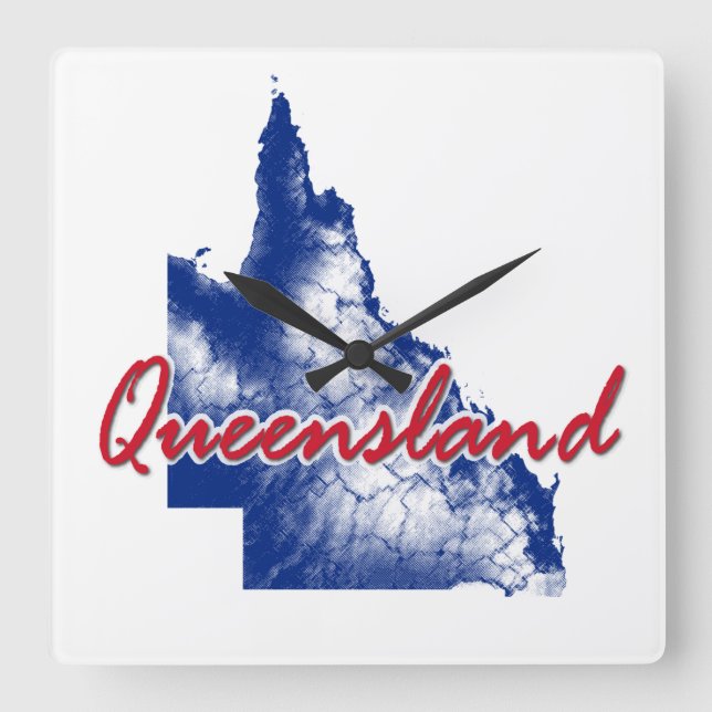 Relógio Quadrado Queensland (Frente)
