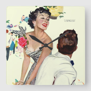 Relógio Quadrado Quero um Homem 2