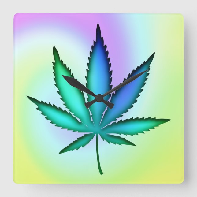 Relógio Quadrado Rainbow Love  (Frente)