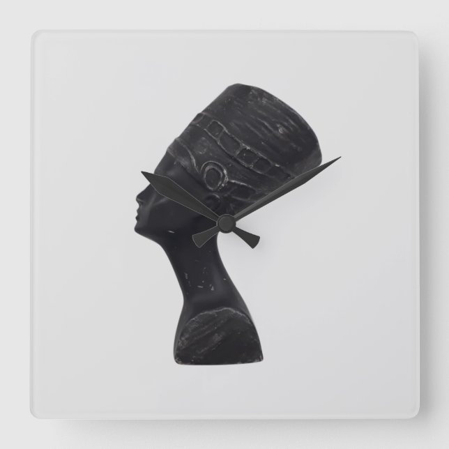 Relógio Quadrado Rainha egípcia Nefertiti (Frente)