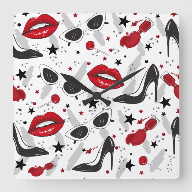 Relógio Quadrado Rapariga do centro (Frente)