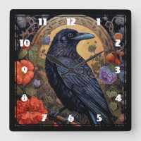Raven Preto com Design Gótico Flores