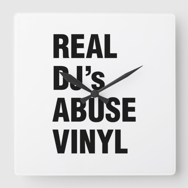 Relógio Quadrado REAL DJ's ABUSE VINYL (Frente)