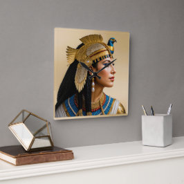 Relógio Quadrado "Realismo de Cleópatra VII: Um Retrato"