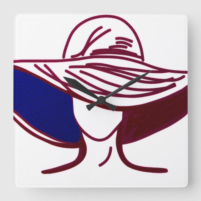 Relógio Quadrado Red Lady (Frente)