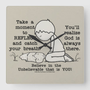 Relógio Quadrado Refletir