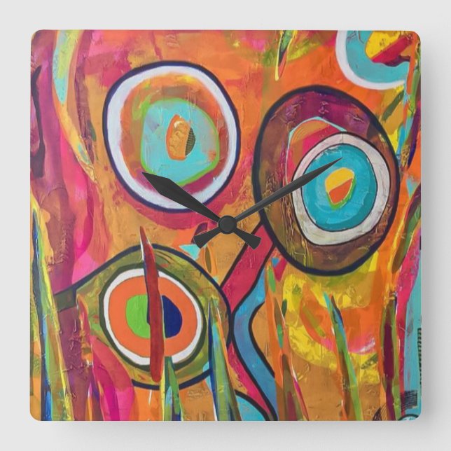 Relógio Quadrado Relics Wall Clock (Frente)