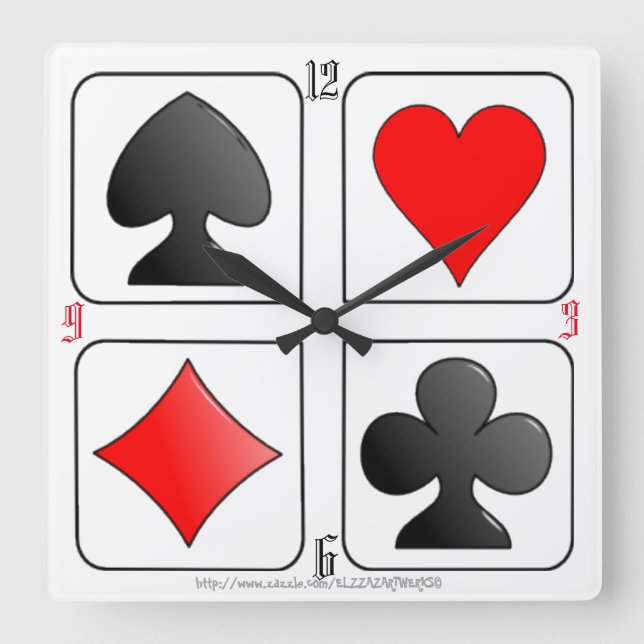 Relógio Quadrado "Relógio do Conjunto de Placas" (Frente)