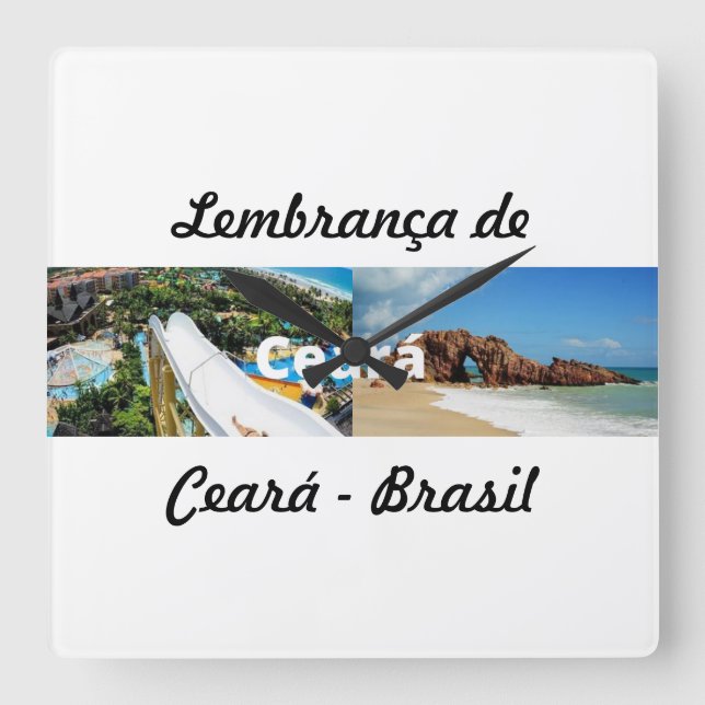 Relógio Quadrado Relogio lembrança de Ceará (Frente)