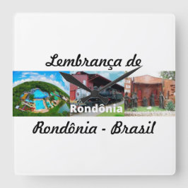 Relógio Quadrado Relógiolembrança de Rondônia