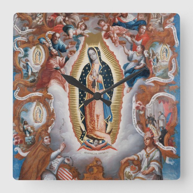 Relógio Quadrado Relógios de "Virgem de Guadalupe" (Frente)