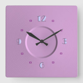 Relógio Quadrado Relógios femininos rosa pastel com numerais azuis