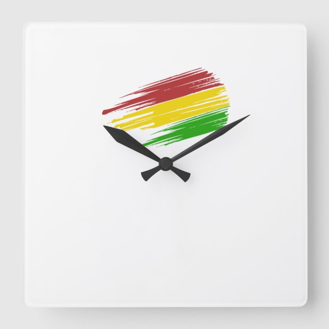 Relógio Quadrado Reloj Bolivia (Frente)