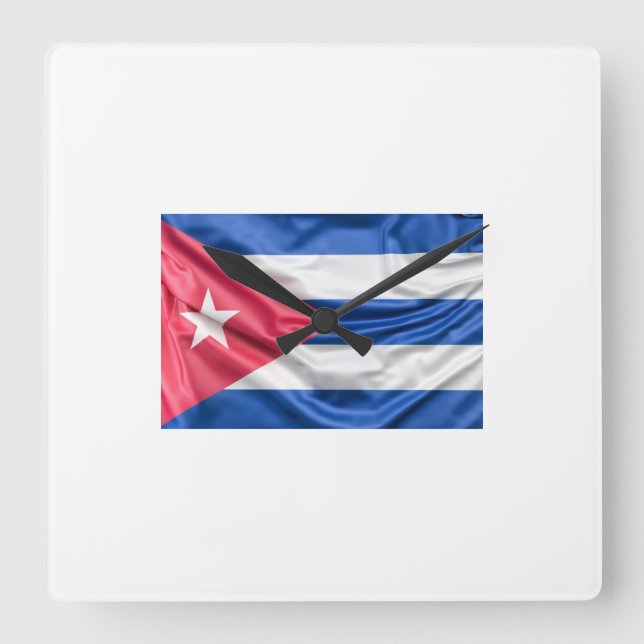 Relógio Quadrado Reloj Cuba (Frente)