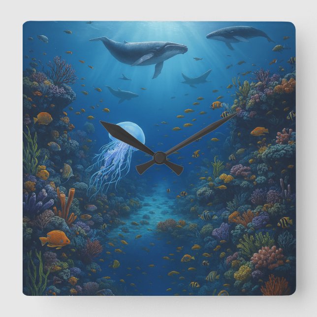 Relógio Quadrado Reloj de pared (Frente)