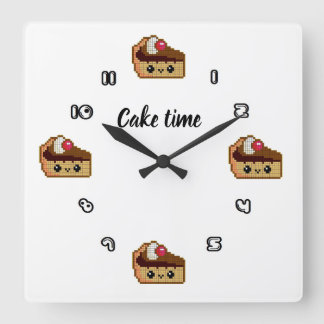 Relógio Quadrado Reloj de pared cuadrado CAKE TIME