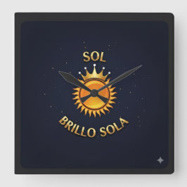 Relógio Quadrado Reloj de Pared Cuadrado con Logo Sol Brillo Sola |