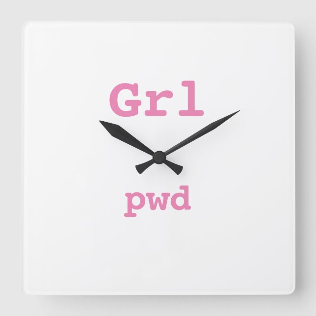 Relógio Quadrado Reloj Grl pwd (Frente)