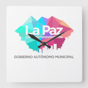 Relógio Quadrado Reloj La Paz