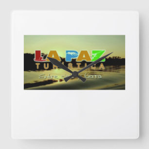 Relógio Quadrado Reloj La Paz turistica