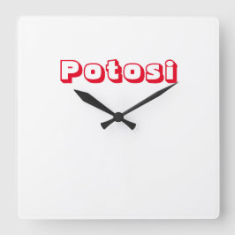 Relógio Quadrado Reloj Potosi