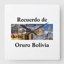 Relógio Quadrado Reloj recuerdo de oruro Bolivia
