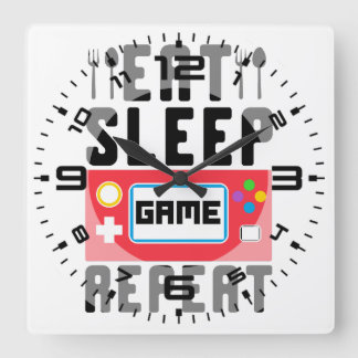 Relógio Quadrado Repetir jogo de sono