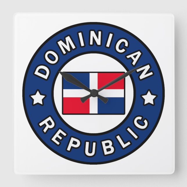 Relógio Quadrado República Dominicana (Frente)