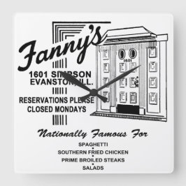 Relógio Quadrado Restaurante de Fanny, Evanston, IL