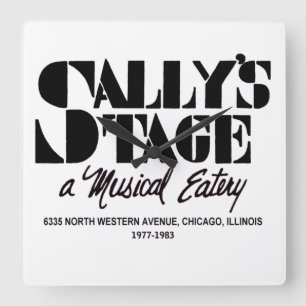 Relógio Quadrado Restaurante do Palco Sally, Chicago, IL