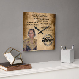 Relógio Quadrado Retirada de fotos