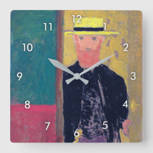 Relógio Quadrado Retrato Automático (Homem Mantido), Edouard Vuill