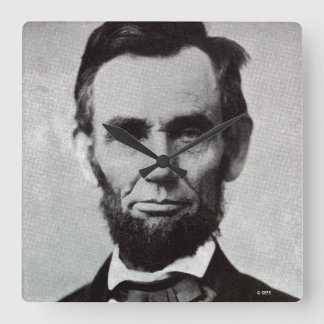 Relógio Quadrado Retrato de Abe Lincoln 2