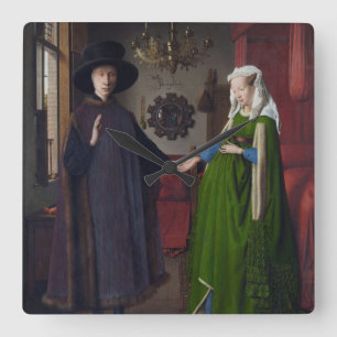 Relógio Quadrado Retrato de Arnolfini - Jan van Eyck