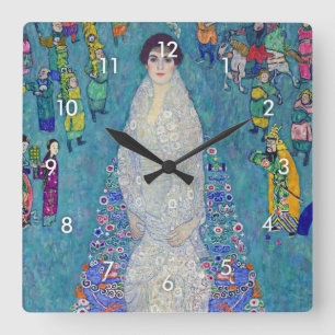 Relógio Quadrado Retrato de Elisabeth Lederer, Gustav Klimt