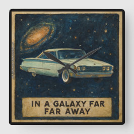 Relógio Quadrado Retro Cruiser in Deep Space 