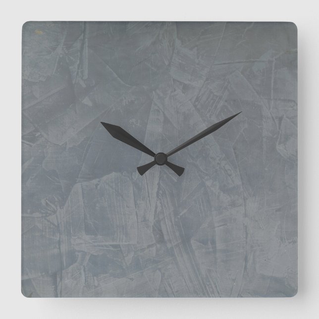 Relógio Quadrado Revestimento Falso de Gesso Veneziano Slate (Frente)
