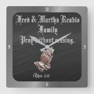 RELÓGIO QUADRADO REZAR SEM PARAR