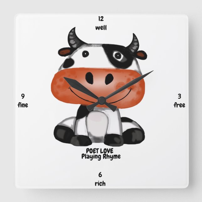 Relógio Quadrado Rhyme (Frente)