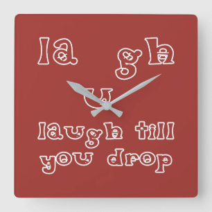 Relógio Quadrado Ria Até Você Cair