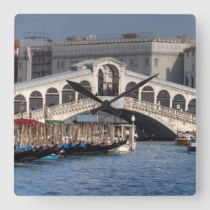 Relógio Quadrado Rialto Bridge Venice Italy