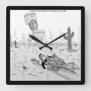 Relógio Quadrado Rick Londres Funny Dog Mirage Square Wall Clock