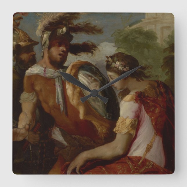 Relógio Quadrado Rinaldo e o Espelho-Protetor, c.1650-55 (Frente)