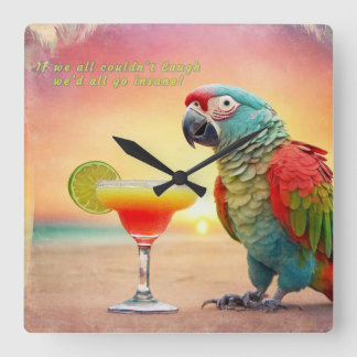 Relógio Quadrado Rindo Insano -