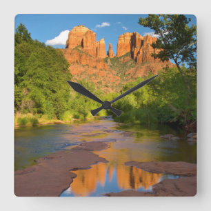 Relógio Quadrado Rio em Red Rock Crossing, Arizona