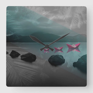 Relógio Quadrado Rochas