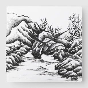 Relógio Quadrado Rochas