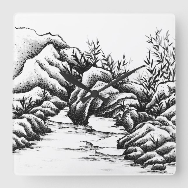 Relógio Quadrado Rochas (Frente)